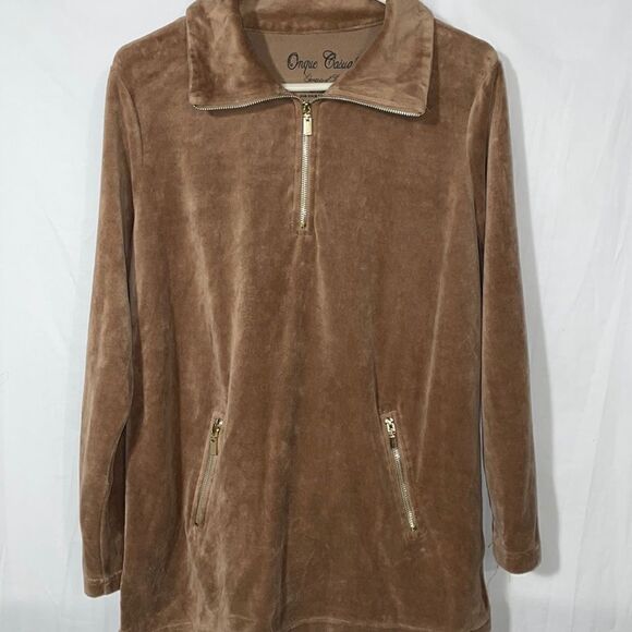 Onque casual velvet sweatshirt  - Picture 1 of 9